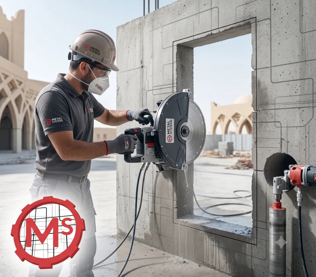 قص الأبواب والفتحات الخرسانية بالسعودية